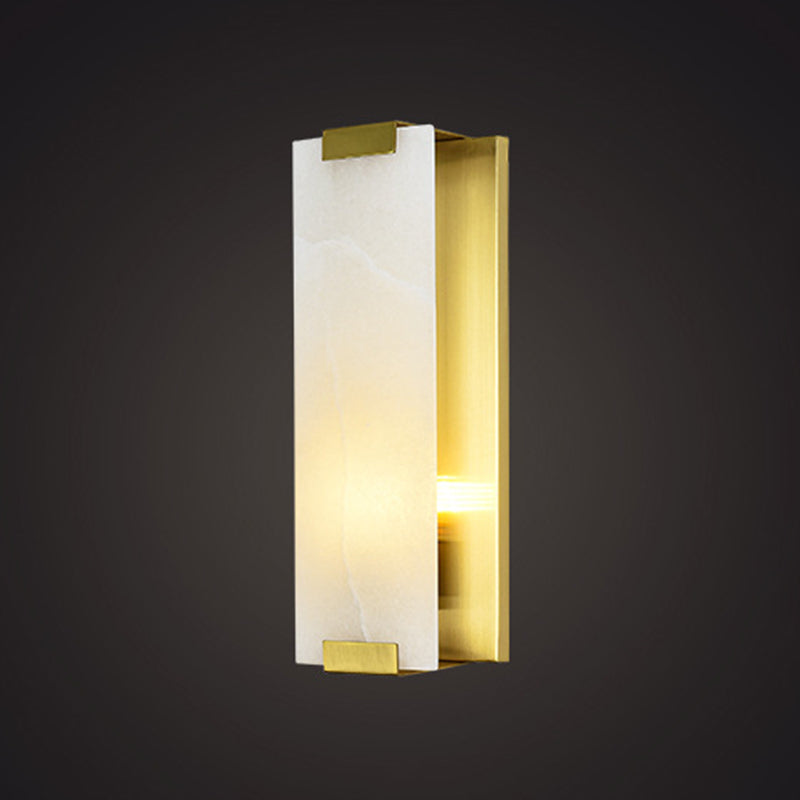 Moderner Marmorrechteck-Wandleuchte 1-Licht-Leuchtenlicht für Wohnzimmer