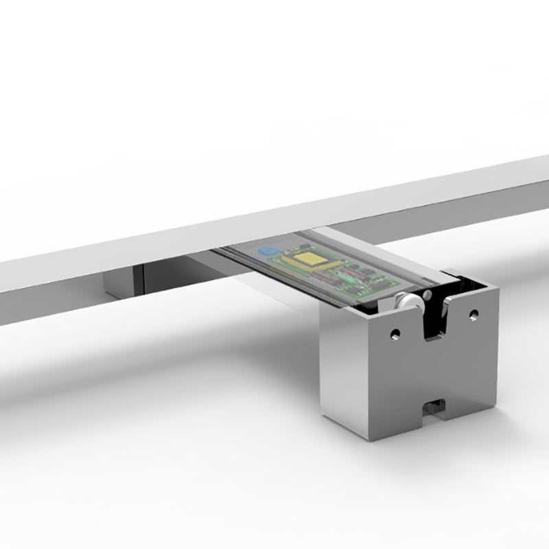 Metal Linear Shade Mirror Wall Lights Modern 1 Head Wall Mount Fixture in Silver