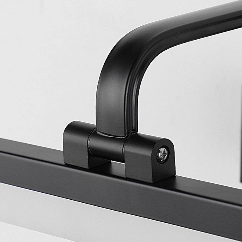 Mirror de miroir linéaire en métal lumières murales modernes 1 montage mural de tête pour les toilettes