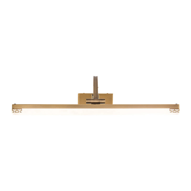 Metal linear Shade Mirror Wall Lights Modern 1 Head Wall Mount Fixture