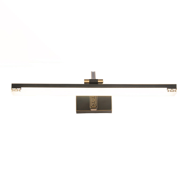 Metal linear Shade Mirror Wall Lights Modern 1 Head Wall Mount Fixture
