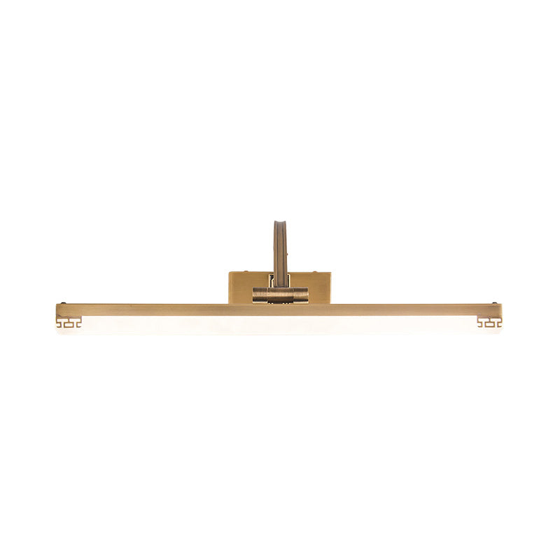 Metal linear Shade Mirror Wall Lights Modern 1 Head Wall Mount Fixture