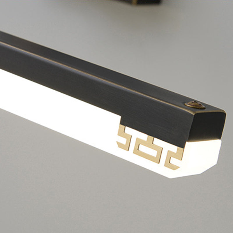 Metal linear Shade Mirror Wall Lights Modern 1 Head Wall Mount Fixture