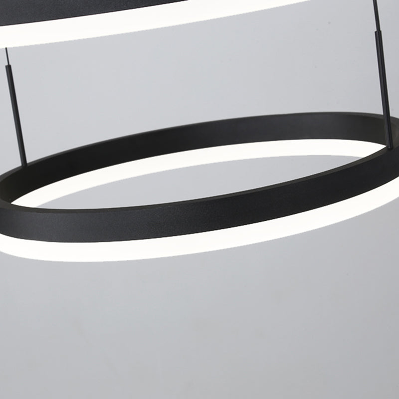 Luces colgantes colgantes de aluminio negro lámparas colgantes modernas para sala de estar