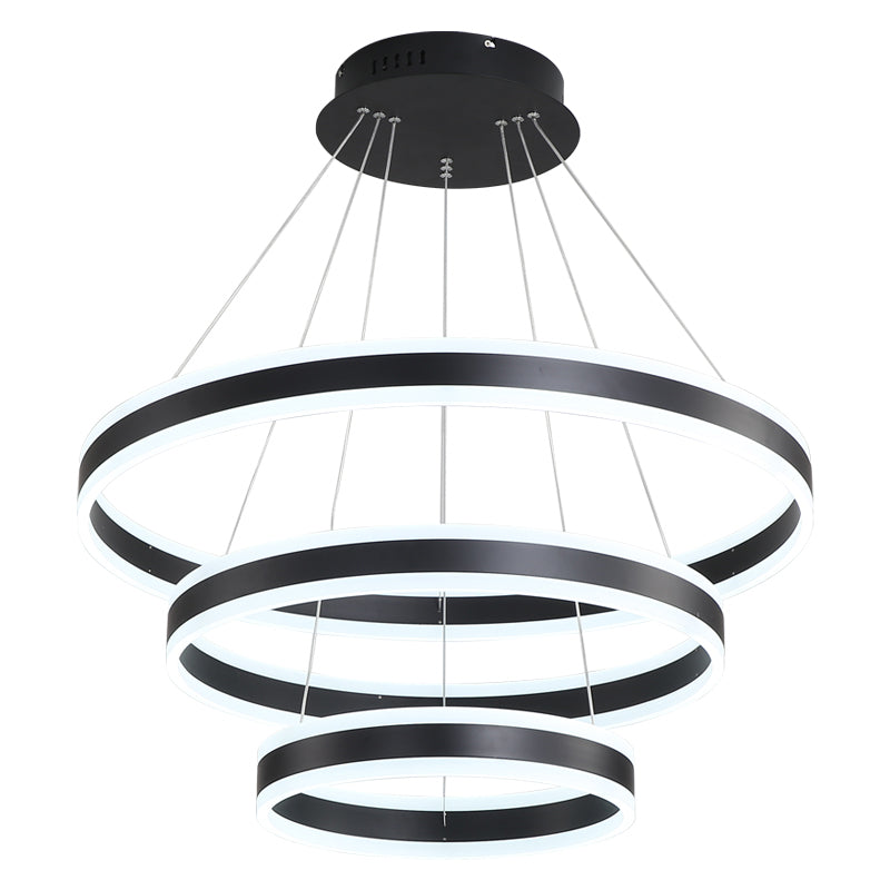 Schwarzstufte Metallkreis Decke Anhänger zeitgenössische Deckenbeleuchtung
