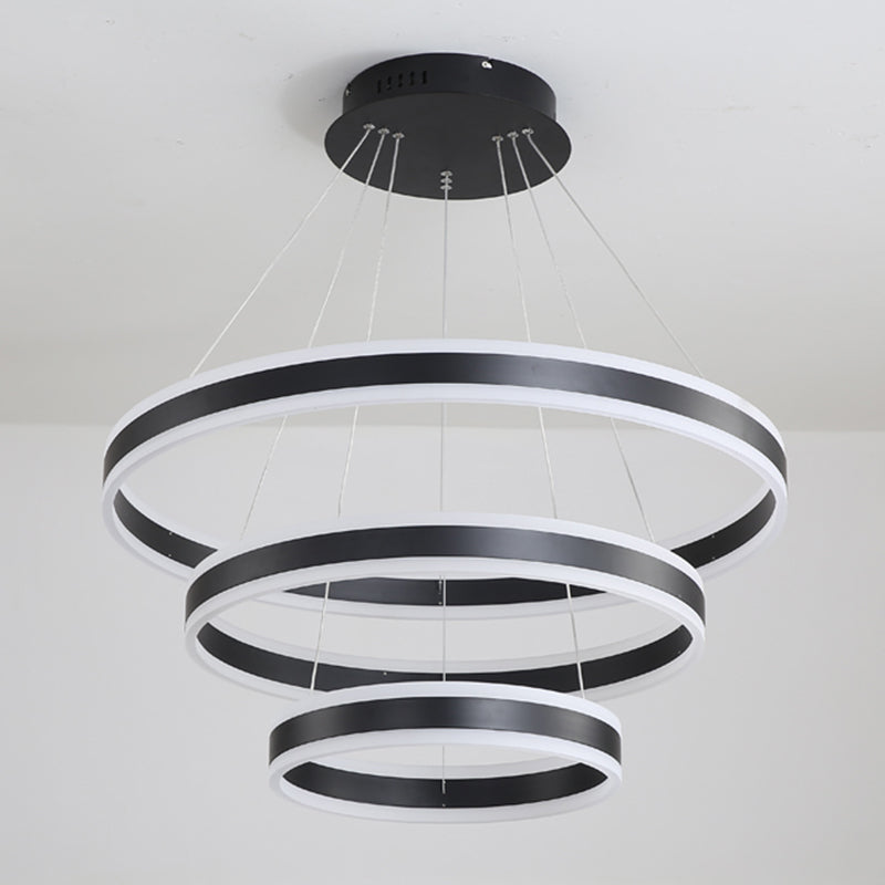 Schwarzstufte Metallkreis Decke Anhänger zeitgenössische Deckenbeleuchtung