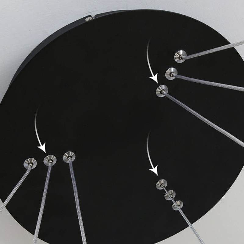 Schwarzstufte Metallkreis Decke Anhänger zeitgenössische Deckenbeleuchtung