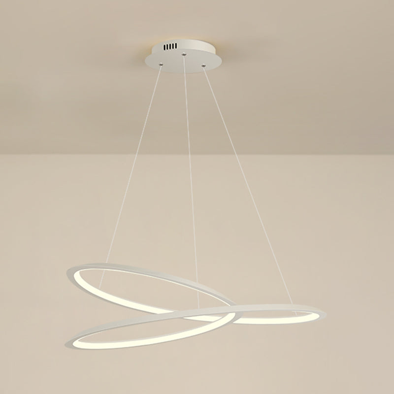 Curve senza soluzione di continuità lampadario a pendente lampadari moderni per sala da pranzo