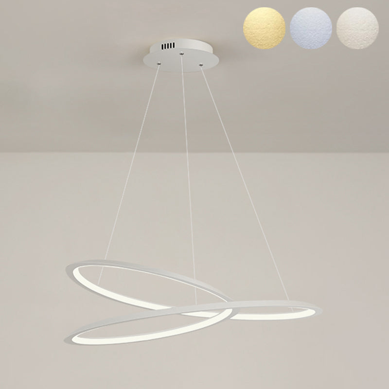 Curve senza soluzione di continuità lampadario a pendente lampadari moderni per sala da pranzo