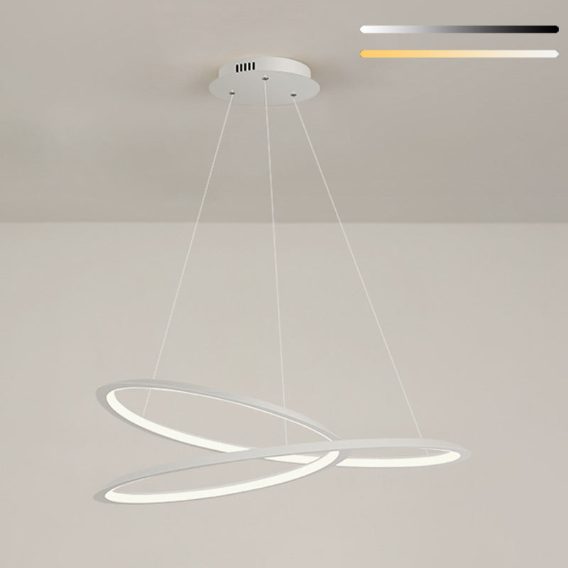 Curve senza soluzione di continuità lampadario a pendente lampadari moderni per sala da pranzo