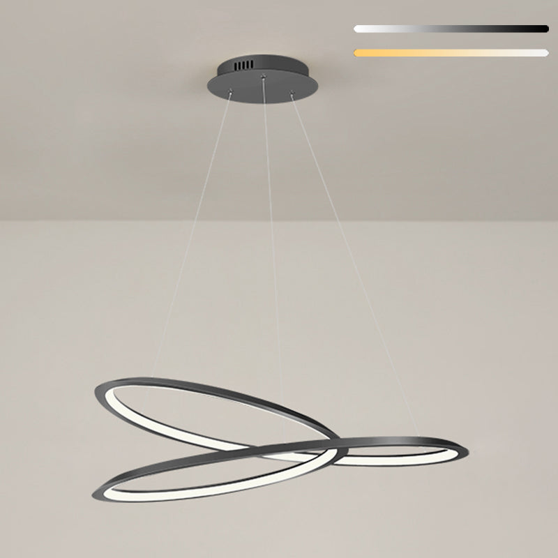 Curve senza soluzione di continuità lampadario a pendente lampadari moderni per sala da pranzo