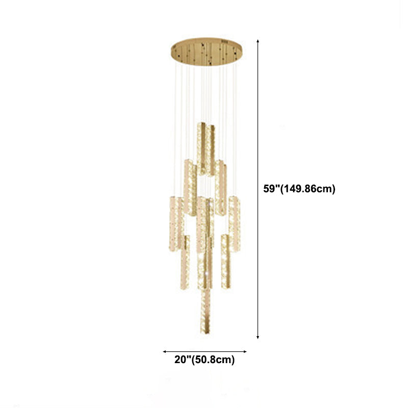 Kit de luz colgante posmoderna Luz de techo de cristal para sala de estar para sala de estar