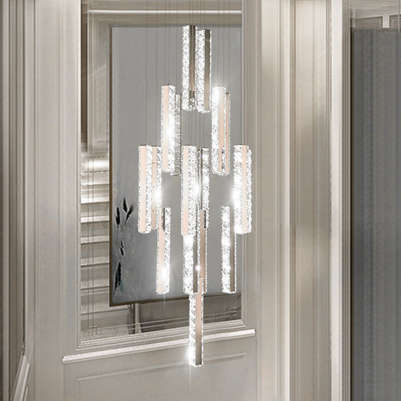 Kit de luz colgante posmoderna Luz de techo de cristal para sala de estar para sala de estar