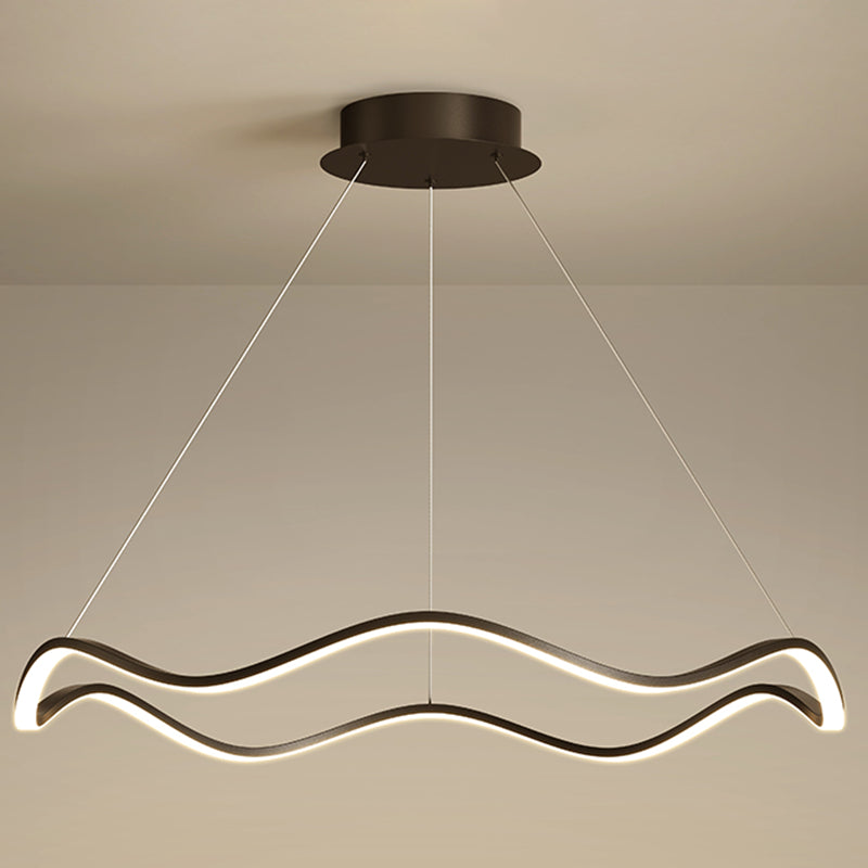 Lampadario orbicolare a sospensione leggero sala da pranzo moderna illuminazione in metallo lampadario