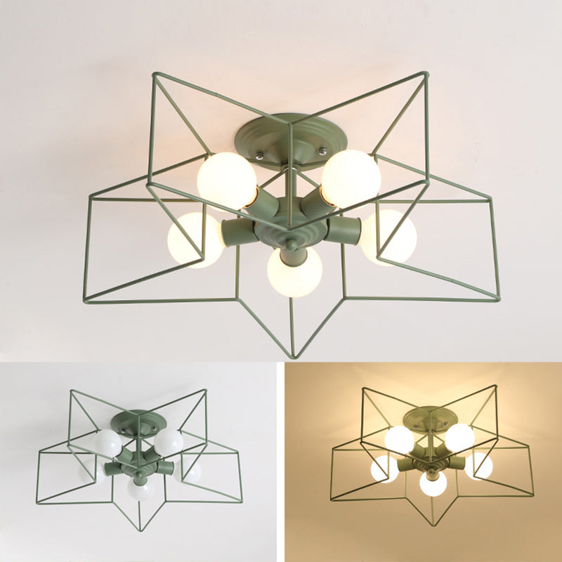 Five Stars Luminaires semi-encastrés Plafonniers semi-encastrés Contemporains en métal 5 lumières