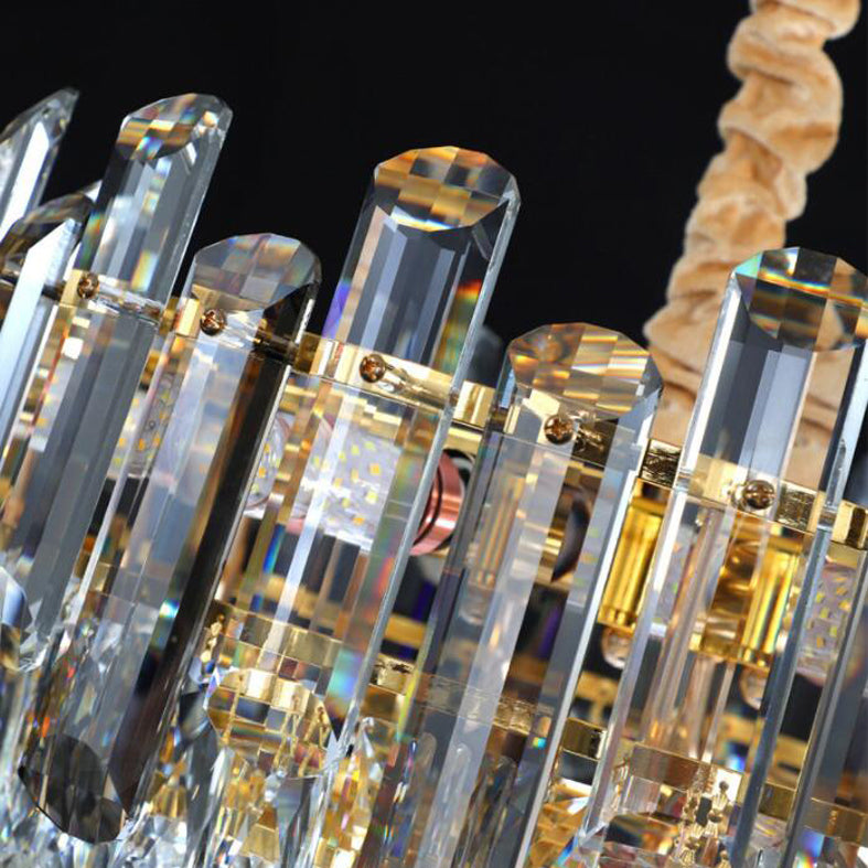 Lampadari moderni per sala da pranzo ovali apparecchi di illuminazione lampadario cristallino a 6 luci