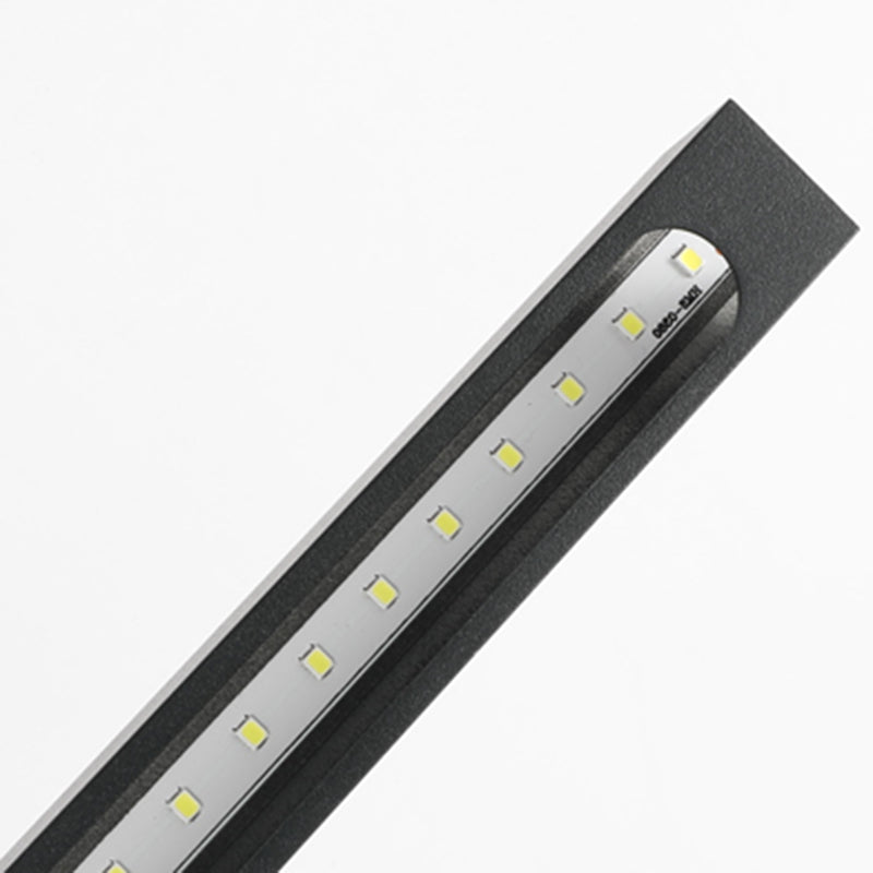 Tonalità lineare a 1 luci luci a parete sconce moderna sfogliare l'illuminazione murale in nero