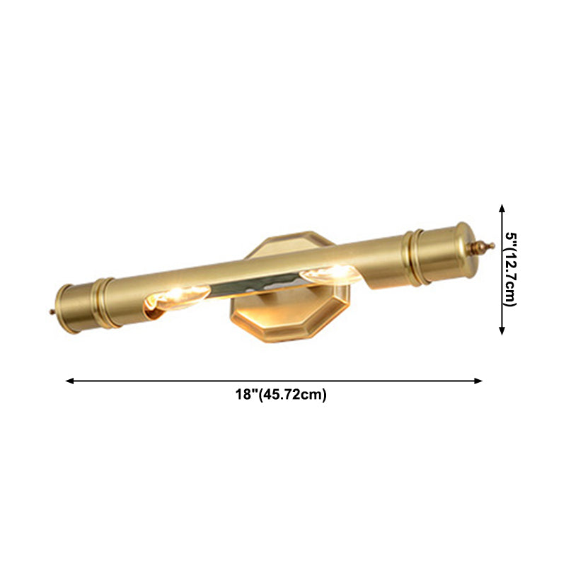 Linearer Schatten 1-Licht-Wandleuchter postmoderner einfacher Stilspiegelwandbeleuchtung in Gold