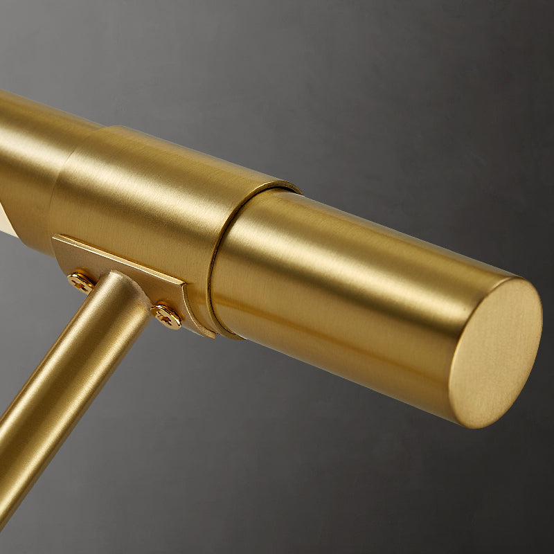 Linear Table Lamp Mid Century Modern Metal 1 Light Table Light in Gold