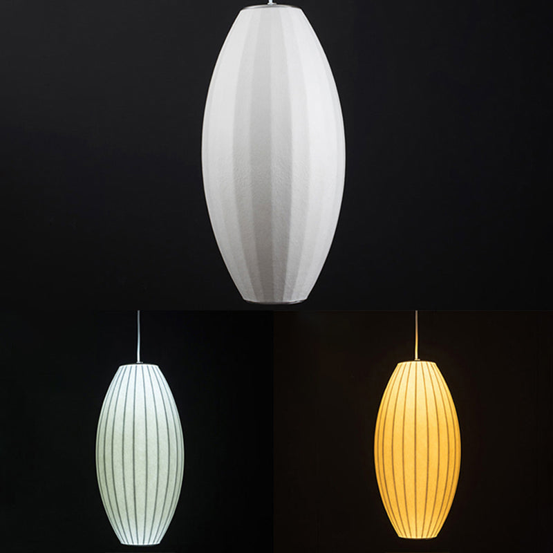 Stoff 1-Licht-Suspensionsbeleuchtung moderne weiße Decke Down Lampe