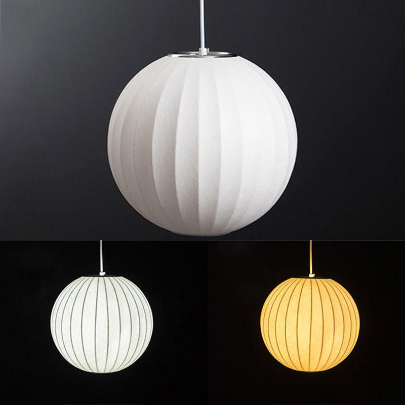 Stoff 1-Licht-Suspensionsbeleuchtung moderne weiße Decke Down Lampe