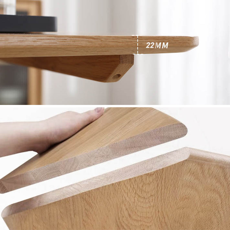 Tavolo da pranzo rettangolo contemporaneo tavolo in legno massiccio di quercia con doppio piedistallo