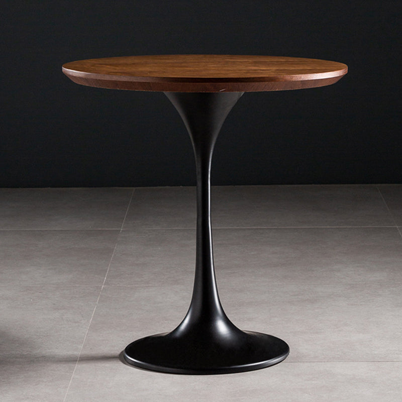 Contemporary Round Dining Table Pine Solid Wood Table with Tulip Base for Home Kitchen Dinner