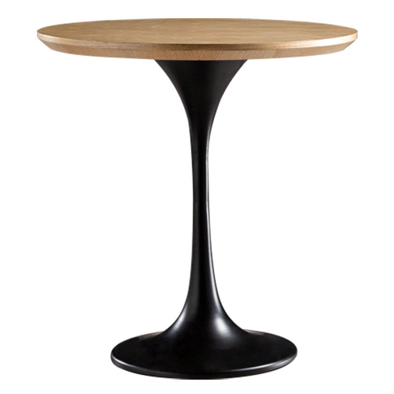 Contemporary Round Dining Table Pine Solid Wood Table with Tulip Base for Home Kitchen Dinner