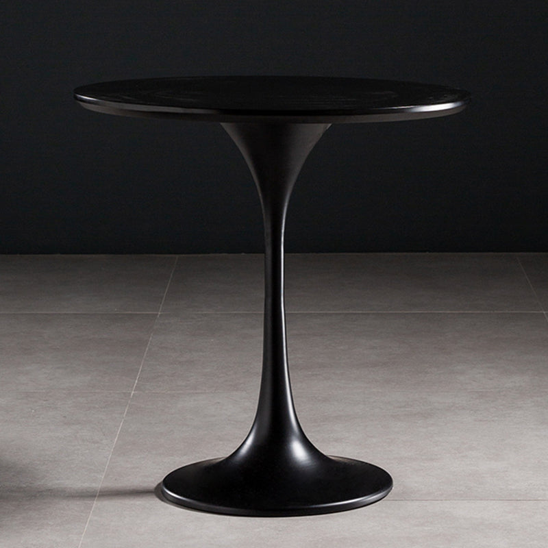 Contemporary Round Dining Table Pine Solid Wood Table with Tulip Base for Home Kitchen Dinner