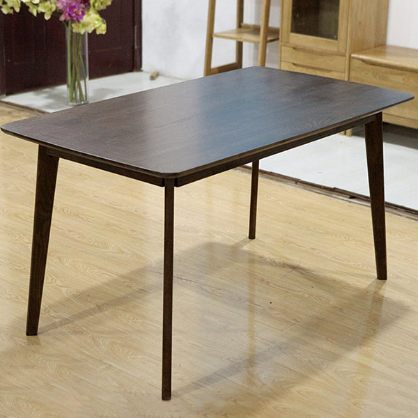 Table à manger rectangle table de restauration moderne table en bois massif avec base de 4 jambes