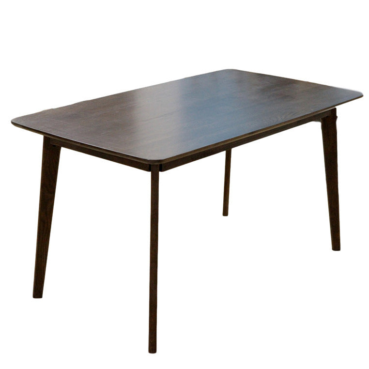 Table à manger rectangle table de restauration moderne table en bois massif avec base de 4 jambes