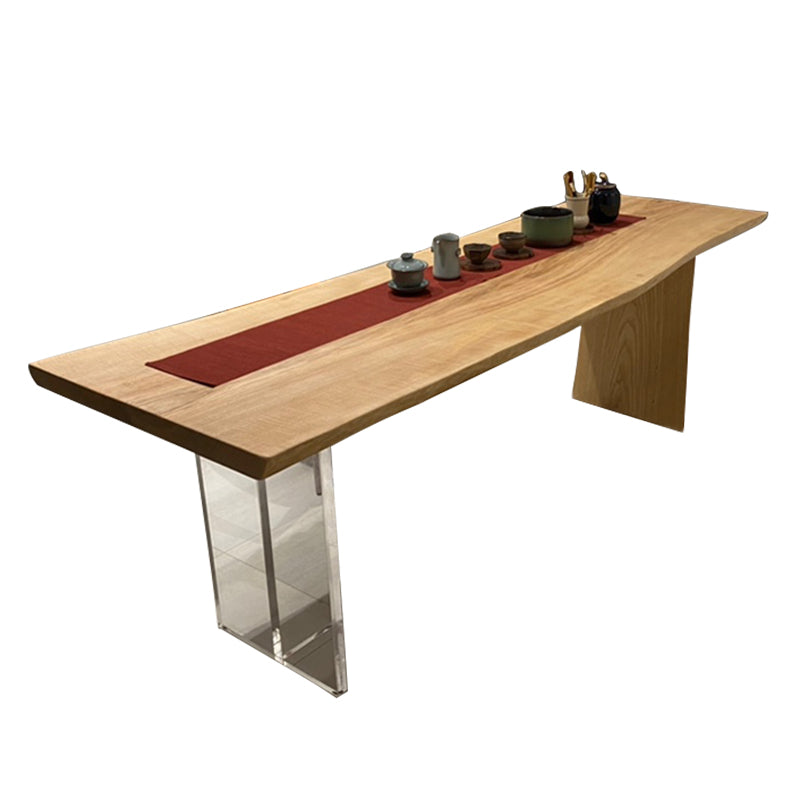 Mesa de comedor informal rectángulo Mesa de madera de madera fija de madera sólida de pino