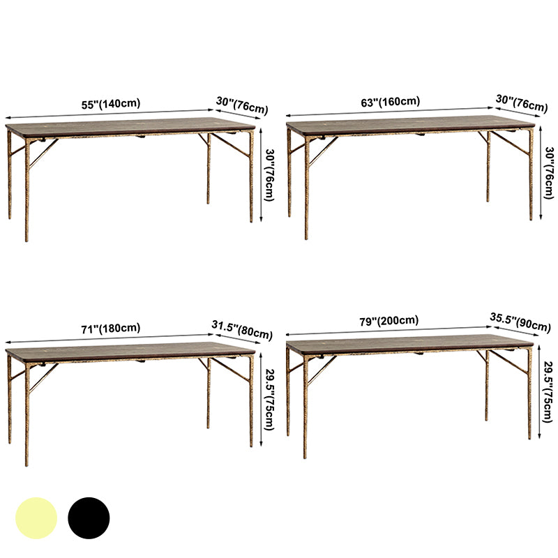 Eigentijdse stijl massief houten bord rechthoek eettafel 4 poten tafel voor thuis