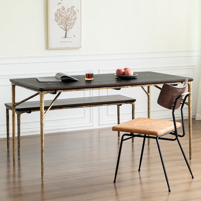 Eigentijdse stijl massief houten bord rechthoek eettafel 4 poten tafel voor thuis