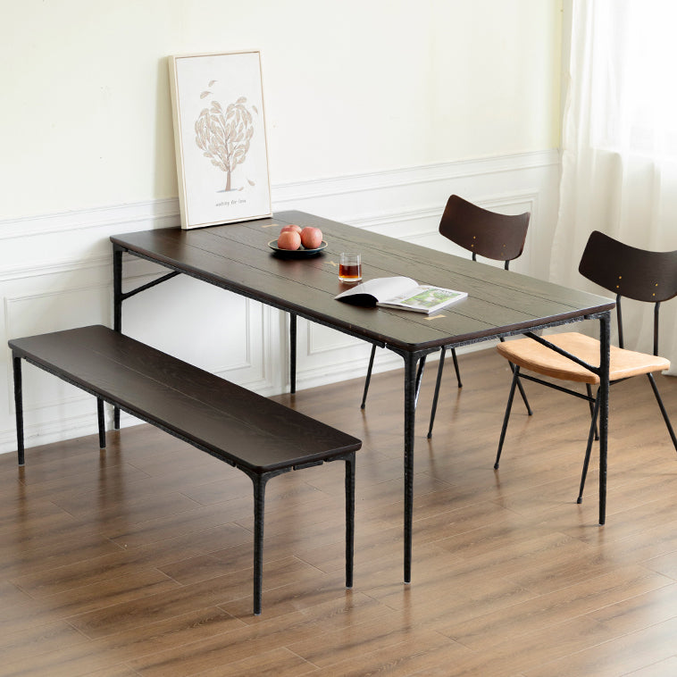 Eigentijdse stijl massief houten bord rechthoek eettafel 4 poten tafel voor thuis