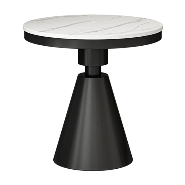 Mesa de comedor de piedra sinterizada de estilo moderno con base de pedestal