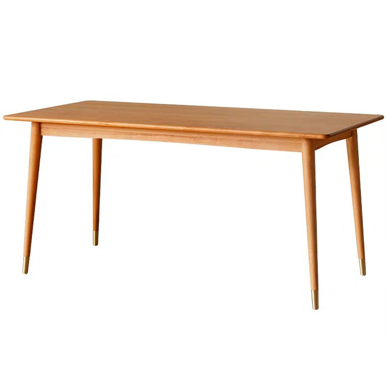 Mesa de comedor rectangular moderna mesa de madera maciza con 4 patas para la cena de cocina en casa