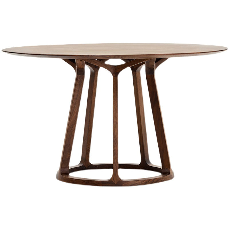 Round Pedestal Table Stone Dining Room Home Furniture with Pine Solid Wood