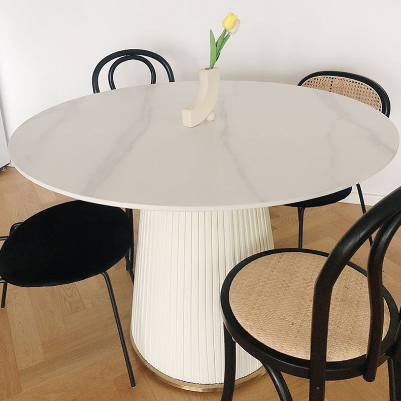 Stone Dining Room Collection Contemporary Round Dining Table for Kitchen Home
