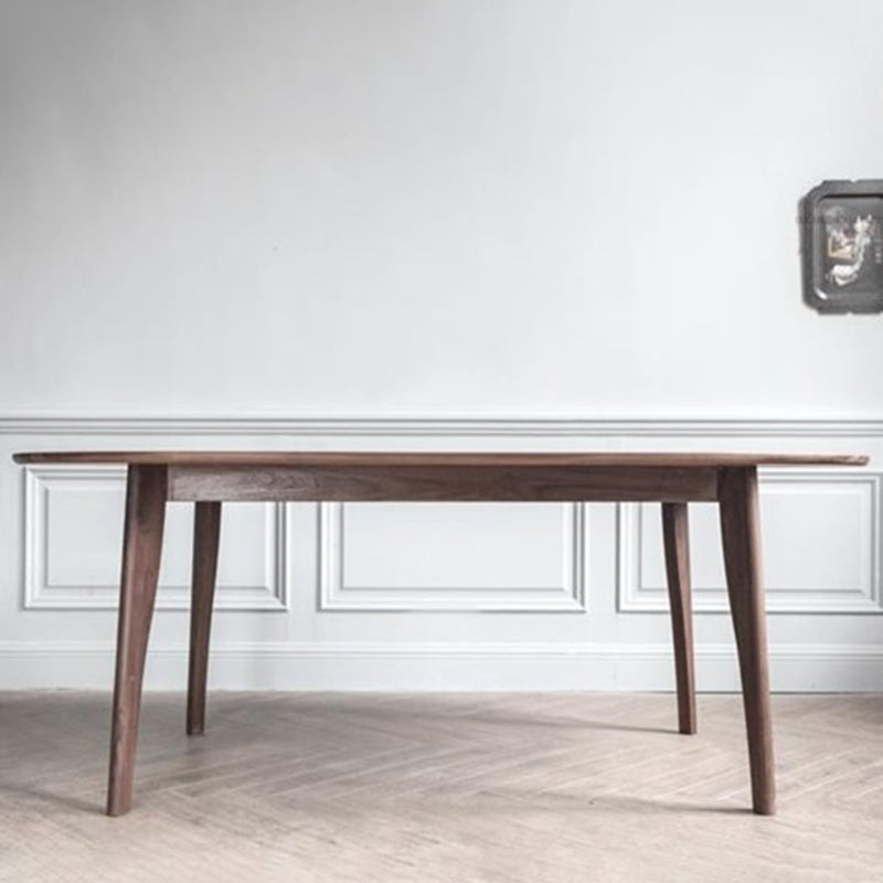 Mesa de comedor ovalada contemporánea Mesa de madera maciza con 4 patas para el comedor