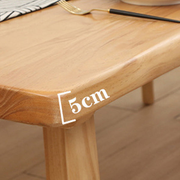 Rectangle Pine Solid Wood Table Modern Dining Table with Double Pedestal for Restaurant
