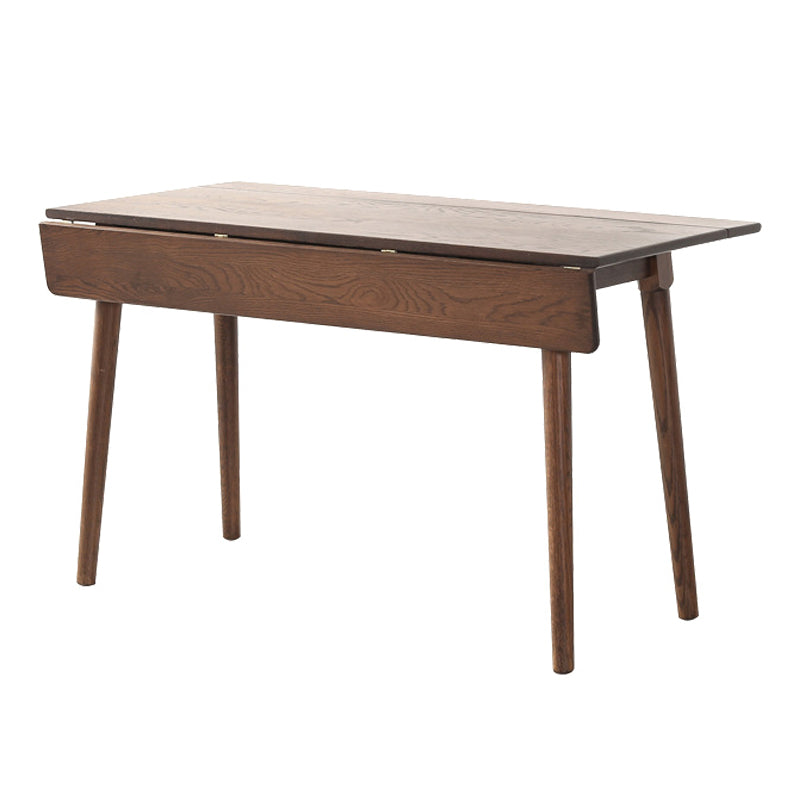 Rectangle White Oak Solid Wood Table Foldable Dining Table with 4 Legs for Restaurant