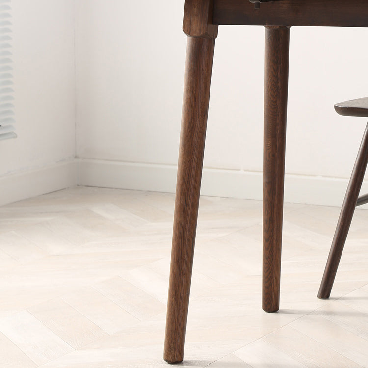 Rectangle White Oak Solid Wood Table Foldable Dining Table with 4 Legs for Restaurant