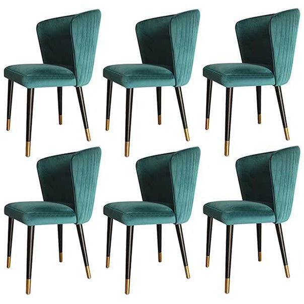 Contemporary Kitchen Fabric Dining Chair Wingback Side Chair for Home Use