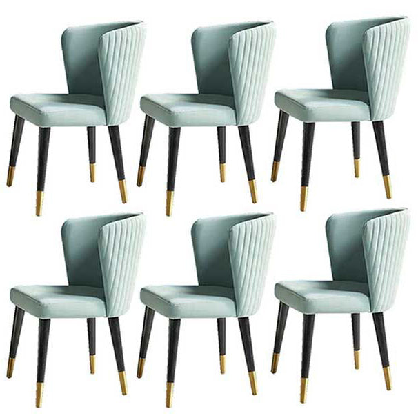 Contemporary Kitchen Fabric Dining Chair Wingback Side Chair for Home Use