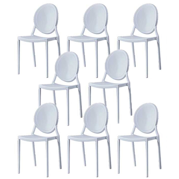 Glam Style Plastic Side Chair Matte Finish Dining Chair for Dinning Room