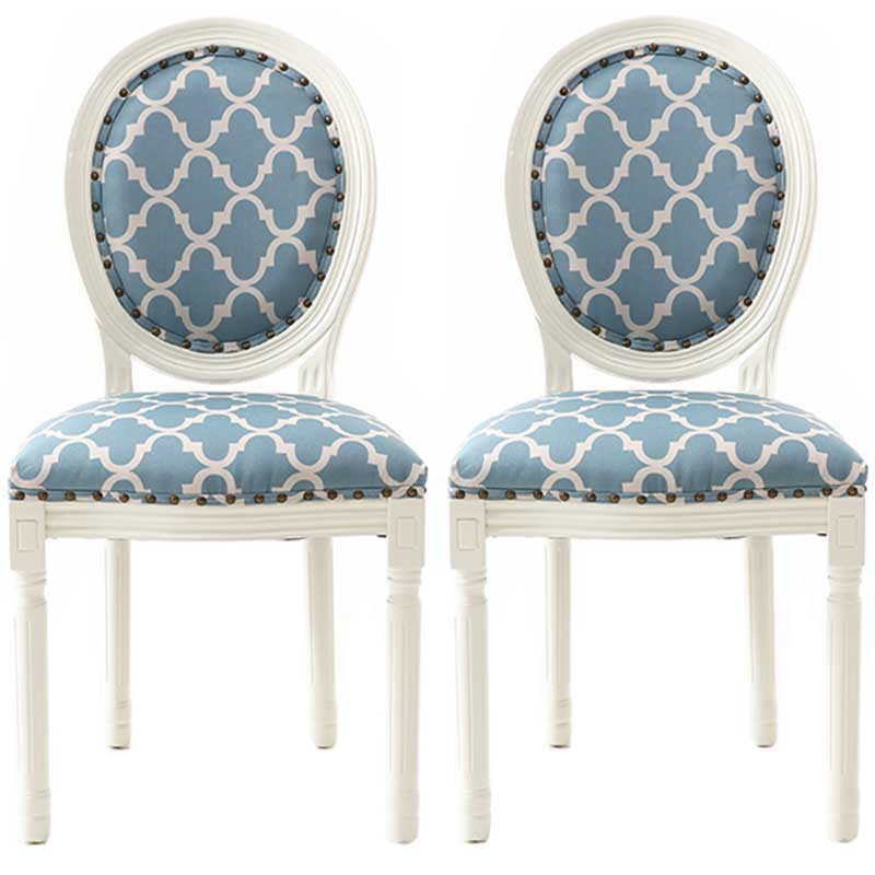 Solid Wood Country Style Dining Room Chair Matte Finish King Louis Back Side Chair