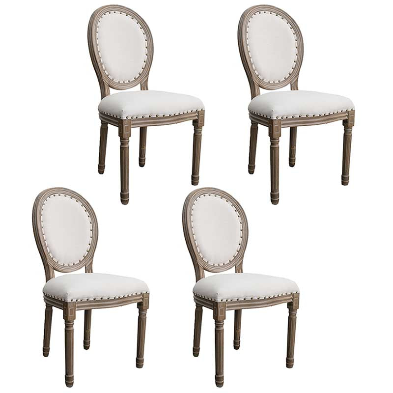 Solid Wood Country Style Dining Room Chair Matte Finish King Louis Back Side Chair