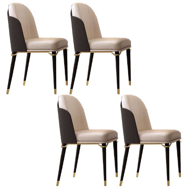 Contemporary Style Microfiber Leather Chair Parsons Dining Chair for Home