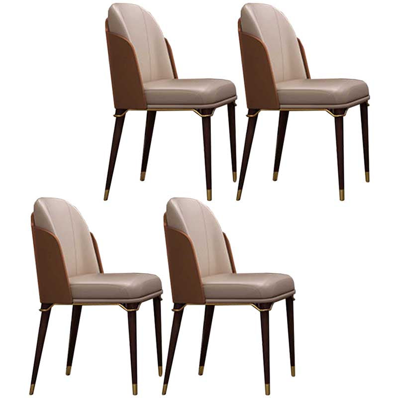 Contemporary Style Microfiber Leather Chair Parsons Dining Chair for Home